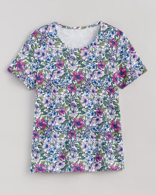 BLAIR Women's Tops Essential Knit Short Sleeve Tee 7 (Petite) - x5