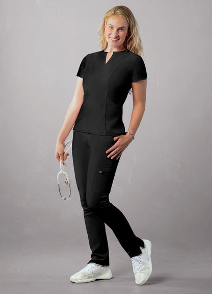 Adar Women's Notched V-neck Top 1