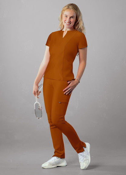 Adar Women's Notched V-neck Top 2