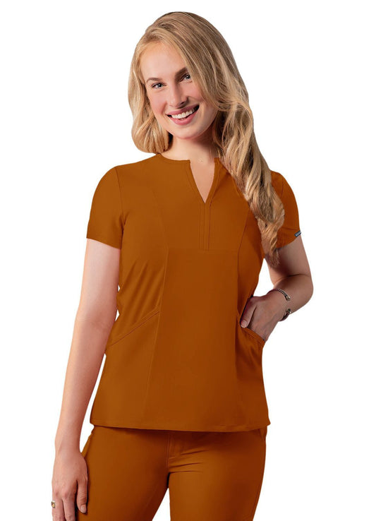 Adar Women's Notched V-neck Top 2