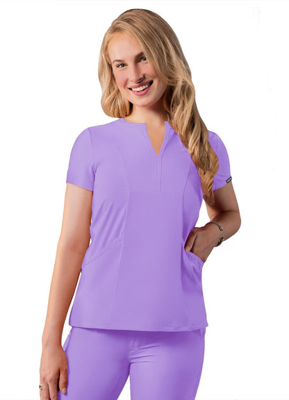 Adar Women's Notched V-neck Top 2