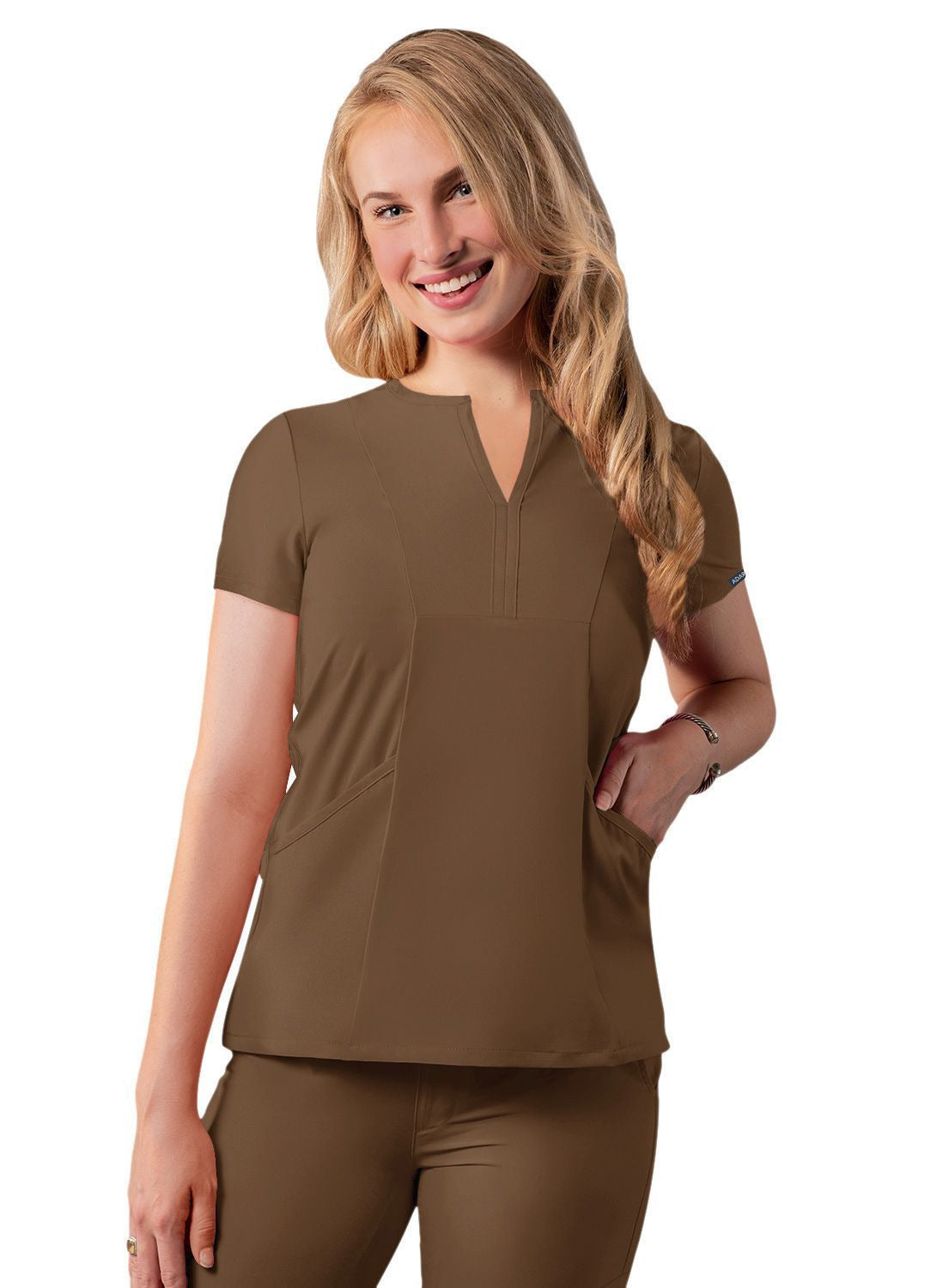 Adar Women's Notched V-neck Top 2