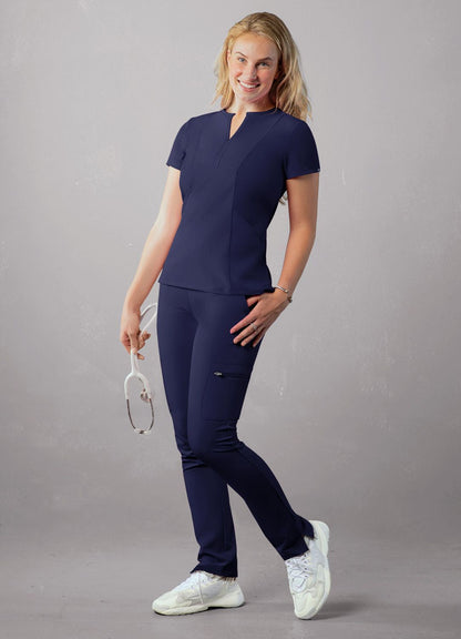 Adar Women's Notched V-neck Top 1