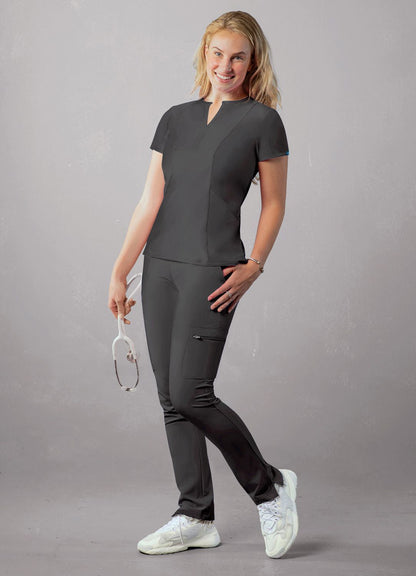 Adar Women's Notched V-neck Top 1