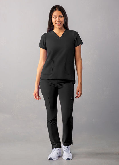 Adar Women's Modern V-Neck Top 1