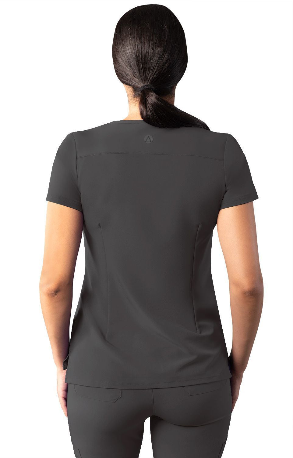 Adar Women's Modern V-Neck Top - Navy - Pewter - Royal Blue