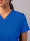 Adar Women's Modern V-Neck Top - Royal Blue