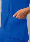 Adar Women's Modern V-Neck Top - Royal Blue