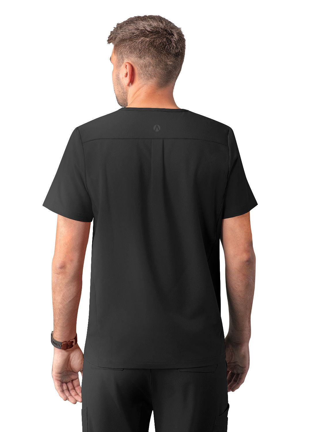 Adar Men's Modern V-Neck Top - Black - Caribbean Blue - Ceil Blue