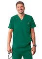 Adar Men's Modern V-Neck Top - Eggplant - Hunter Green - Navy