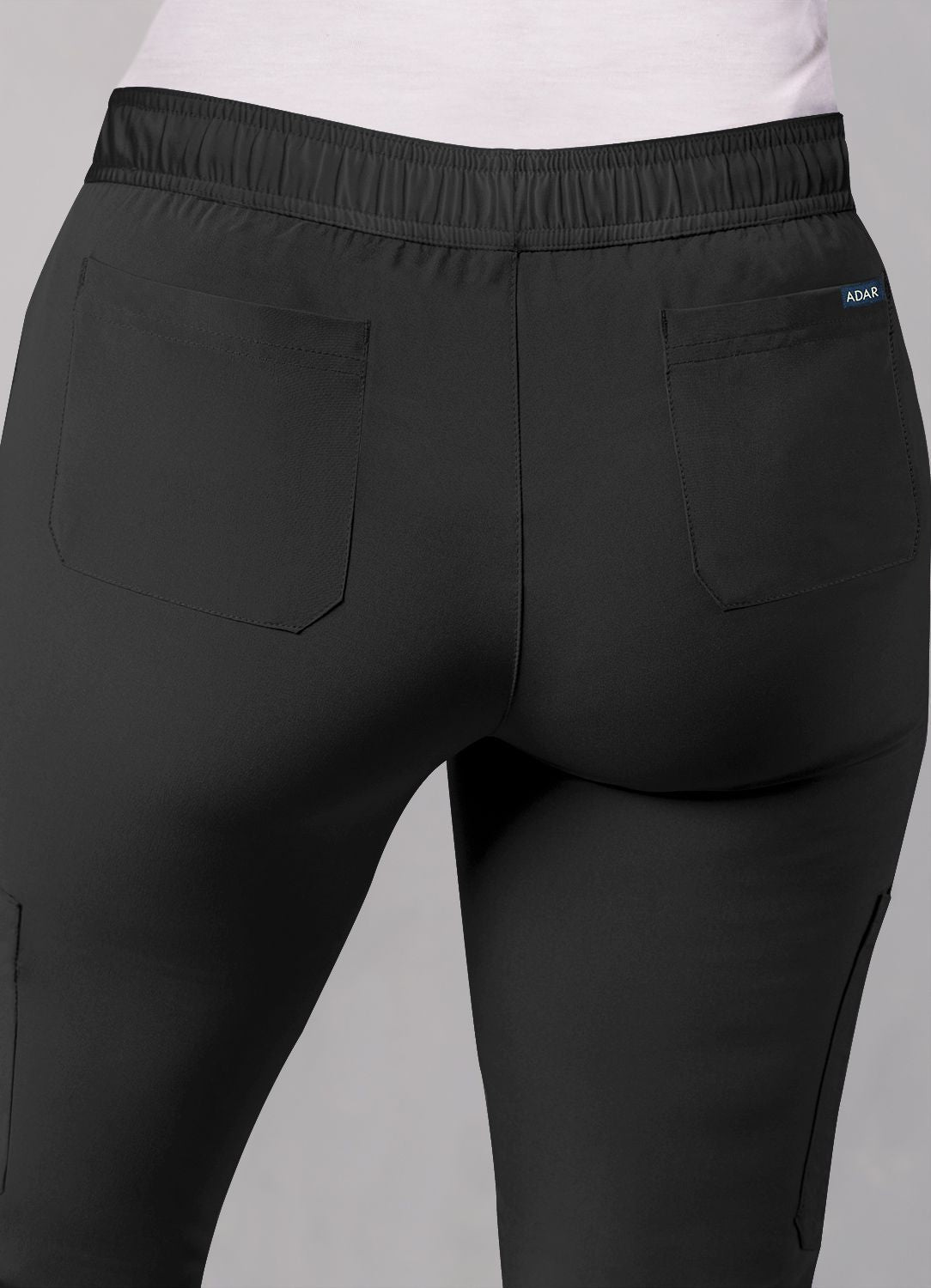 Adar Women's Skinny Leg Cargo Pant - Black - Caribbean Blue - Ceil Blue