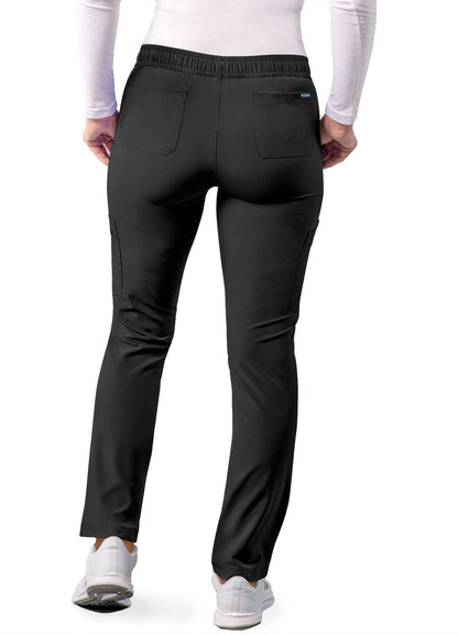 Adar Women's Skinny Leg Cargo Pant - Black - Caribbean Blue - Ceil Blue