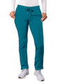 Adar Women's Skinny Leg Cargo Pant - Black - Caribbean Blue - Ceil Blue