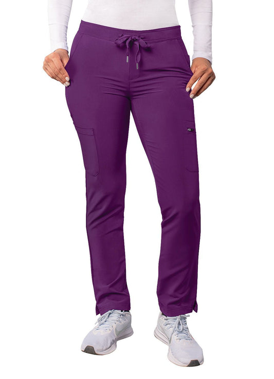 Adar Women's Skinny Leg Cargo Pant - Eggplant - Hunter Green - Martini Olive