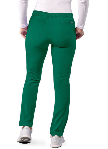 Adar Women's Skinny Leg Cargo Pant - Eggplant - Hunter Green - Martini Olive
