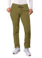 Adar Women's Skinny Leg Cargo Pant - Eggplant - Hunter Green - Martini Olive