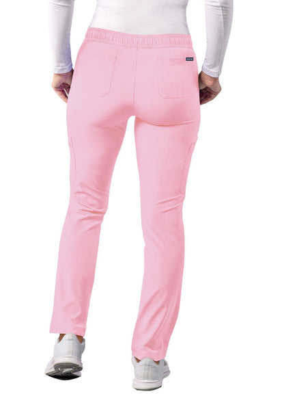 Adar Women's Skinny Leg Cargo Pant - Sky Blue - Soft Pink - Teal Blue