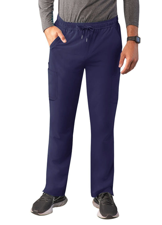 Adar Men's Slim Leg Cargo Pant Eggplant - Hunter Green - Navy