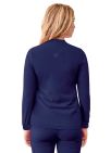 Adar Women's Bomber Zipped Jacket - Navy - Pewter - Royal Blue