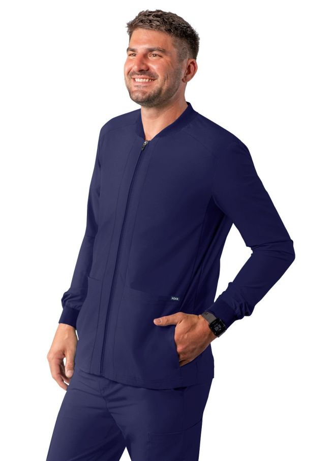 Adar Men's Zippered Jacket - Eggplant - Hunter Green - Navy
