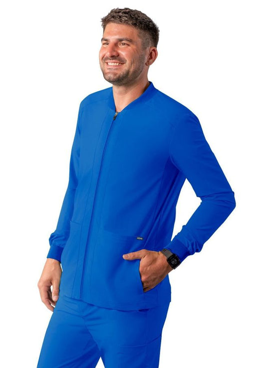 Adar Men's Zippered Jacket - Royal Blue - Pewter