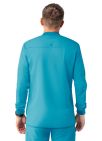 Adar Men's Zippered Jacket - Turquoise - White