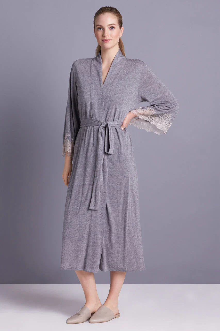 Natori Luxe Shangri-la TENCEL Robe - Grey