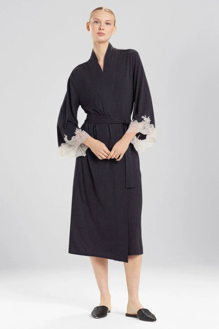 Natori Luxe Shangri-la TENCEL Robe - Anthracite