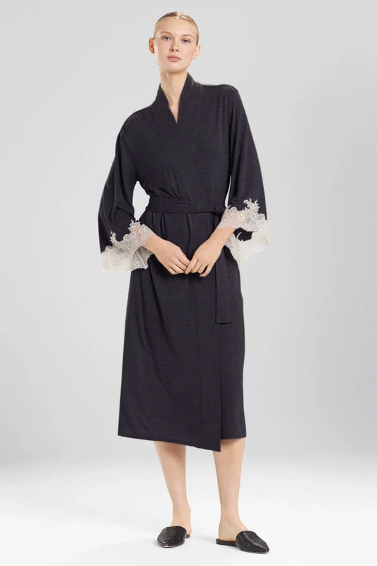 Natori Luxe Shangri-la TENCEL Robe - Anthracite