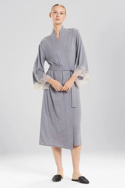 Natori Luxe Shangri-la TENCEL Robe - Grey