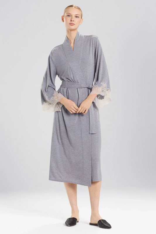 Natori Luxe Shangri-la TENCEL Robe - Grey