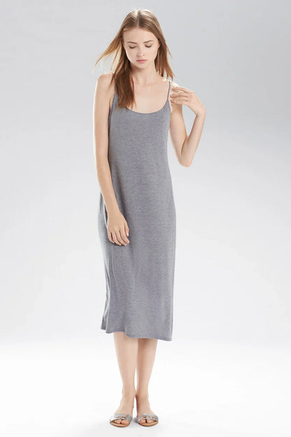 Natori Shangri-La TENCEL Slip Dress - Heather Gray