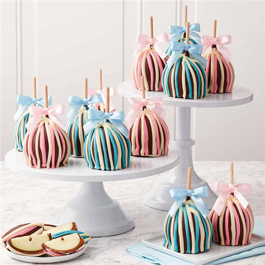 Mrs Prindables Baby Blue & Baby Pink Triple Chocolate Caramel Apple 12-Pack