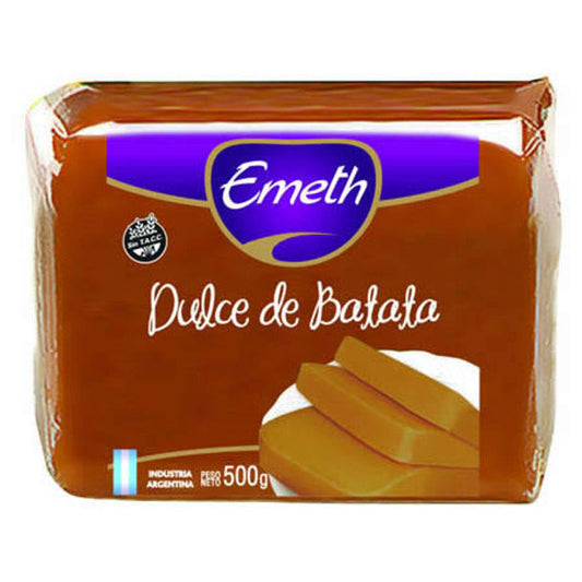 Pampa Direct Emeth Dulce de Batata Sweet Potato Jelly with Subtle Vanilla, 500 g / 1.1 lb sealed bar
