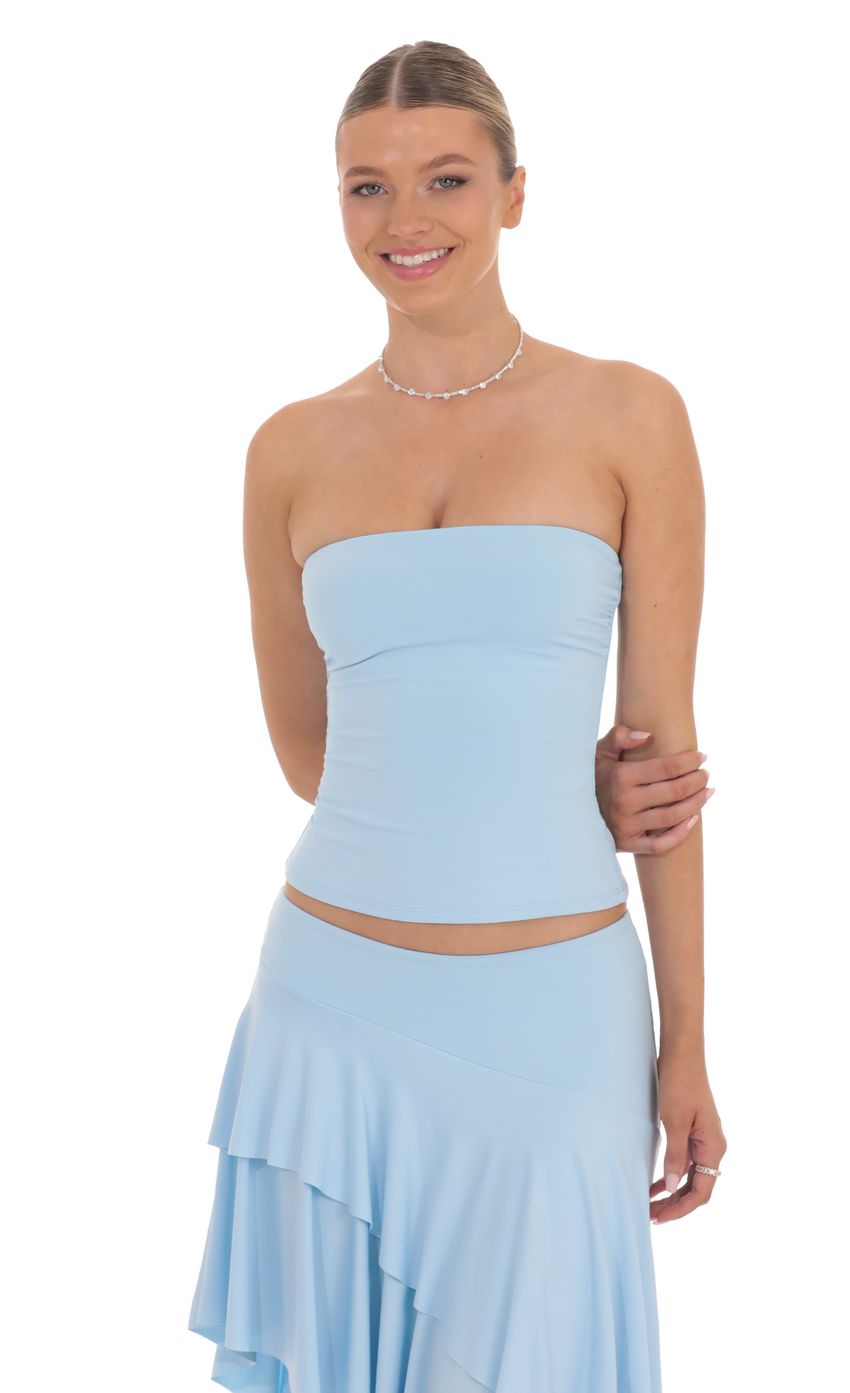 Lucy in the Sky Ruffle Two Piece Set in Baby Blue