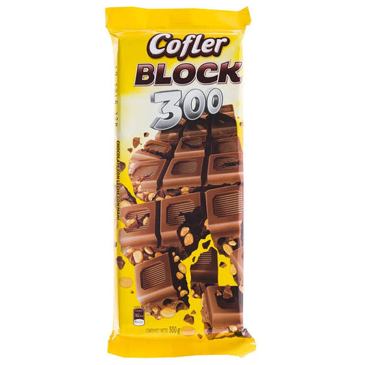 Pampa Direct Cofler Block Large 300 Milk Chocolate with Peanuts, 300 g / 10.5 oz