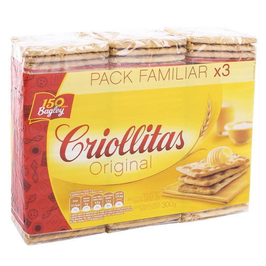 Pampa Direct Criollitas Water Biscuits Classic Galletitas, 1x3 pack 300 g / 10.6 oz