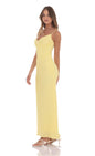 Lucy In The Sky Mini Ruffle V-Neck Maxi Dress in Yellow
