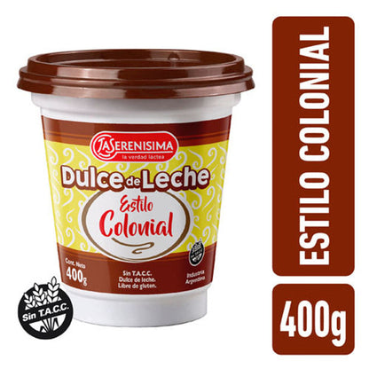 Pampa Direct La Serenísima Dulce de Leche Colonial Thicker Traditional Recipe Wholesale Tray, 400 g / 14.1 oz (12 count per tray)