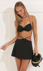 Lucy In The Sky Halter Two Piece Set in Black