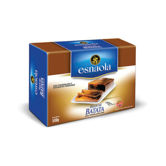 Pampa Direct Esnaola Dulce de Batata Sweet Potato Jelly with Vanilla and Chocolate, 500 g / 1.1 lb sealed bar