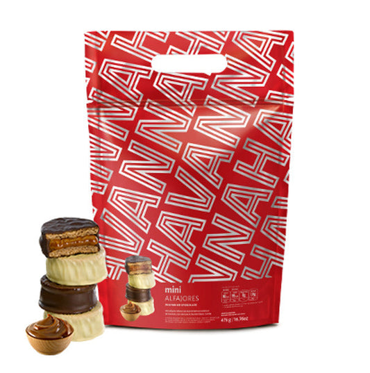 Pampa Direct Havanna Mini Alfajores Milk Chocolate and White Chocolate with Dulce de Leche, 475 g / 16.76 oz (mixed box of 19)