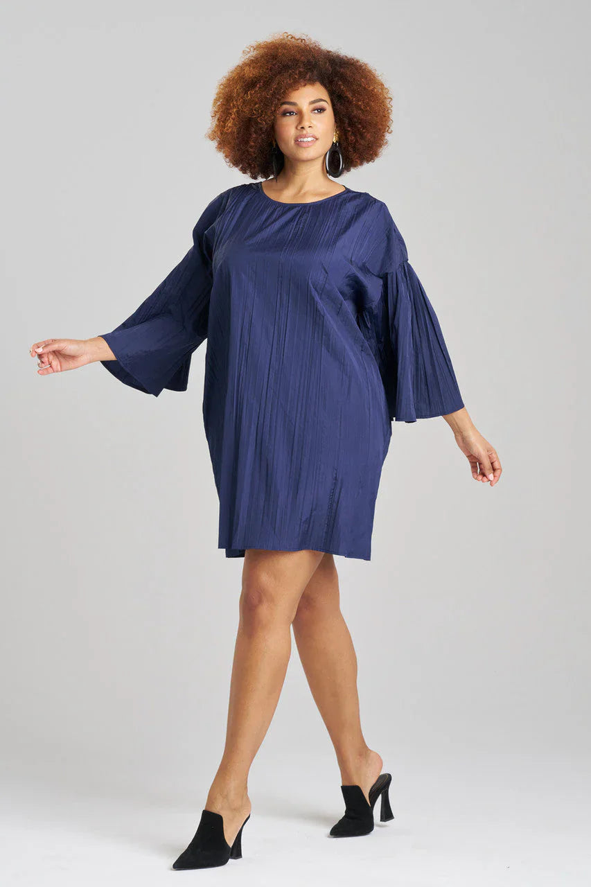 NATORI Taffeta Plisse Dress