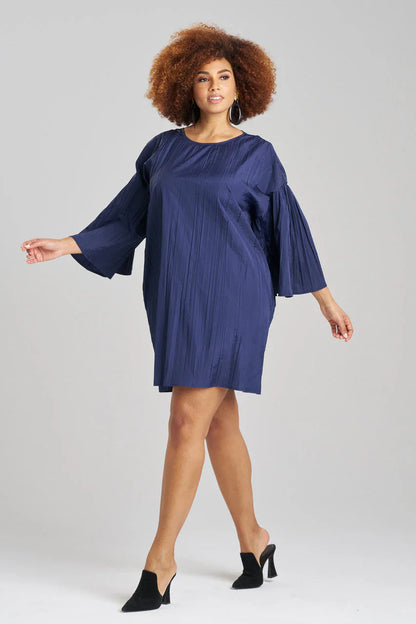 NATORI Taffeta Plisse Dress