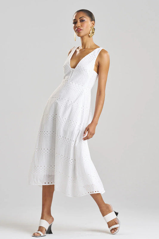 NATORI Round Eyelet Dress