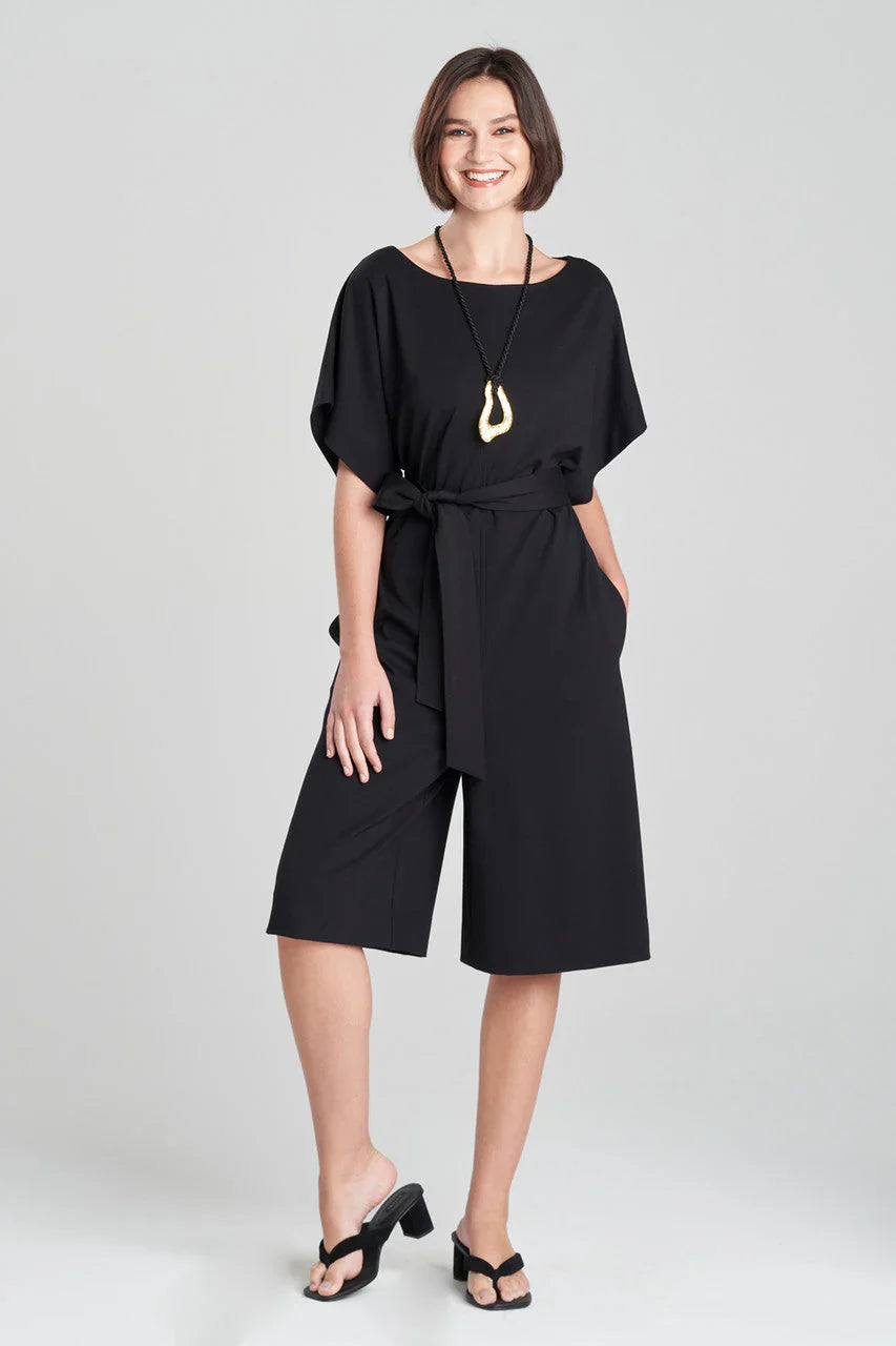 NATORI Light Weight Ponte Belted Jumpsuit