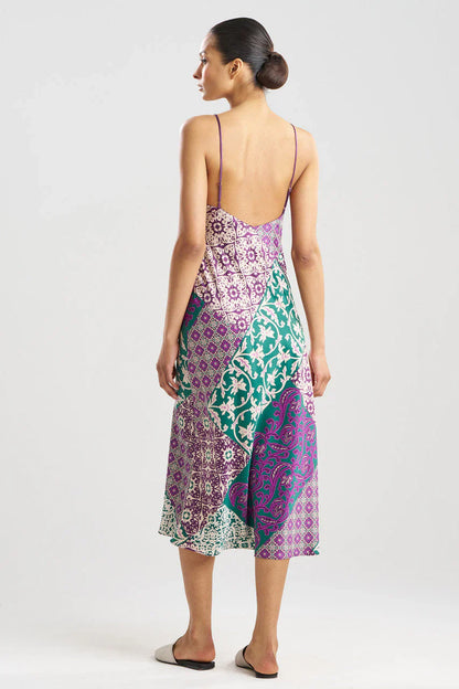 NATORI Tapestry Slip Dress