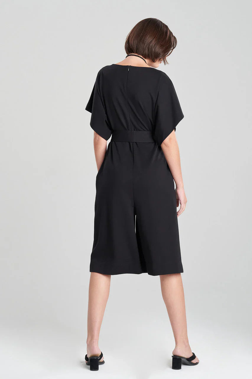 NATORI Light Weight Ponte Belted Jumpsuit