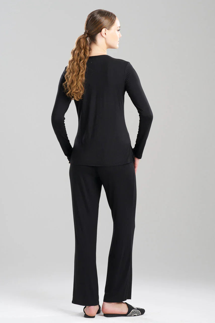 Natori Feathers Essentials Lenzing Ecovero Viscose PJ - Black