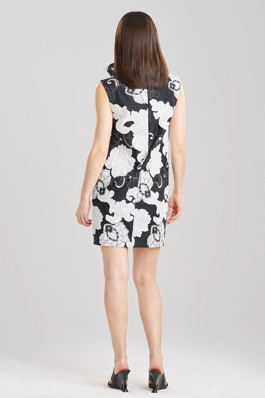 NATORI Cressida Applique Funnel Shift Dress